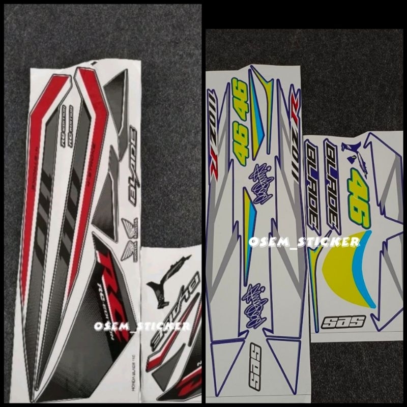 สติ๊กเกอร์ HONDA WAVE ALPHA 110 V1 / BLADE 110 V1 / 46 EDITION