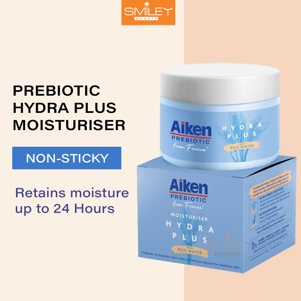 Aiken Prebiotic Hydra Plus มอยส์เจอร์ไรเซอร์ 40 กรัม น้ําไนอะซินาไมด์ PH-Balanced ไม่เหนียวเหนอะหนะ