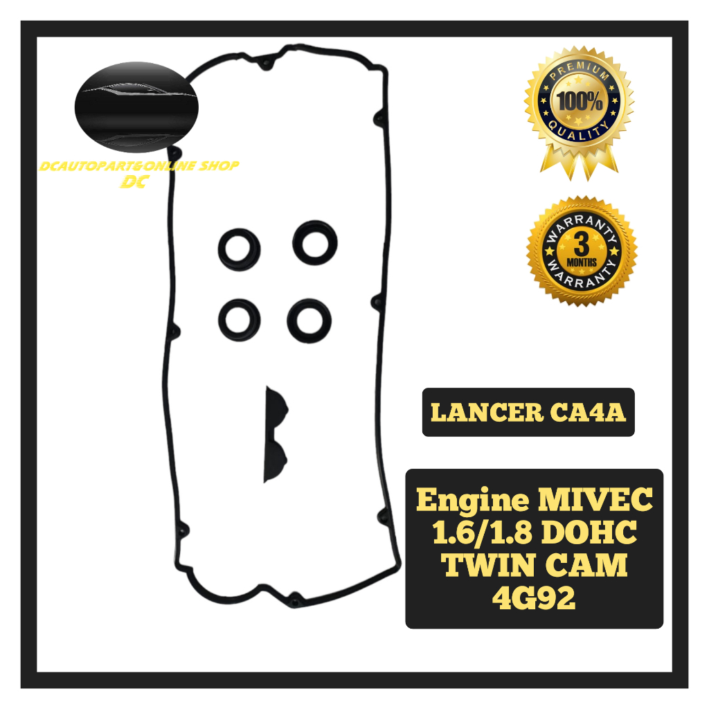 MITSUBISHI LANCER 4A4A CK 4G92 MIVEC DOHC TWIN CAM ฝาปิดวาล์วเครื่องยนต์ GASKET RUBBER / ซีลปลั๊ก / 
