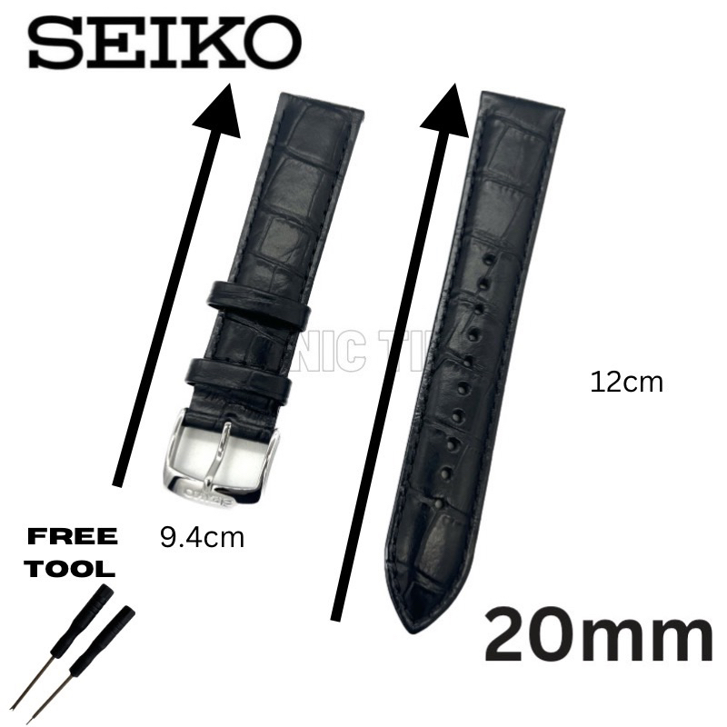 Seiko 7N42-0GE0 / SNDC33P1 / 4LR1JE Leather สีดํา 20mm