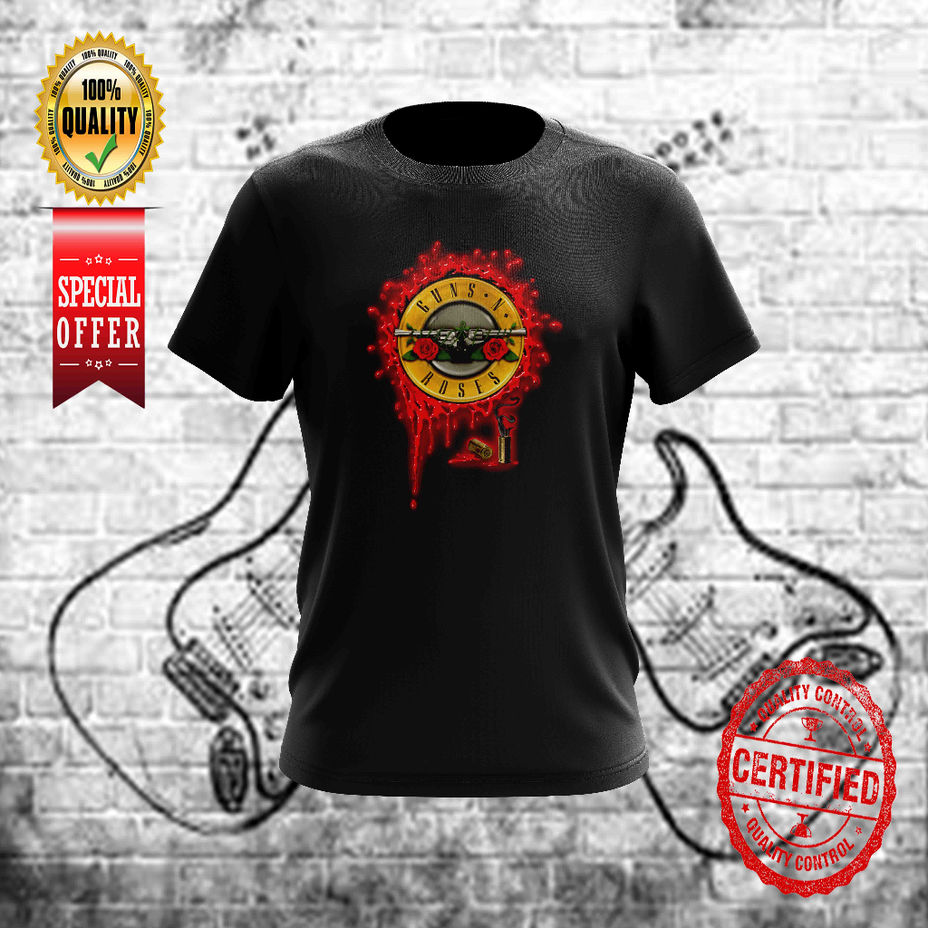 GUNS N ROSES DESIGN 3 TSHIRT คอกลมสําหรับเด็กและผู้ใหญ่