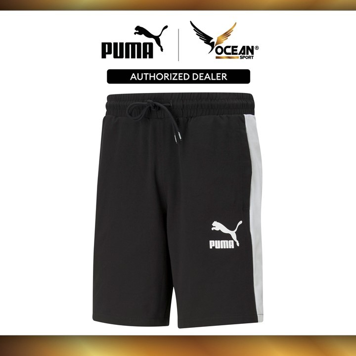 Puma Mens Iconic T7 Jersey 8 Shorts (สีดํา) 59990101