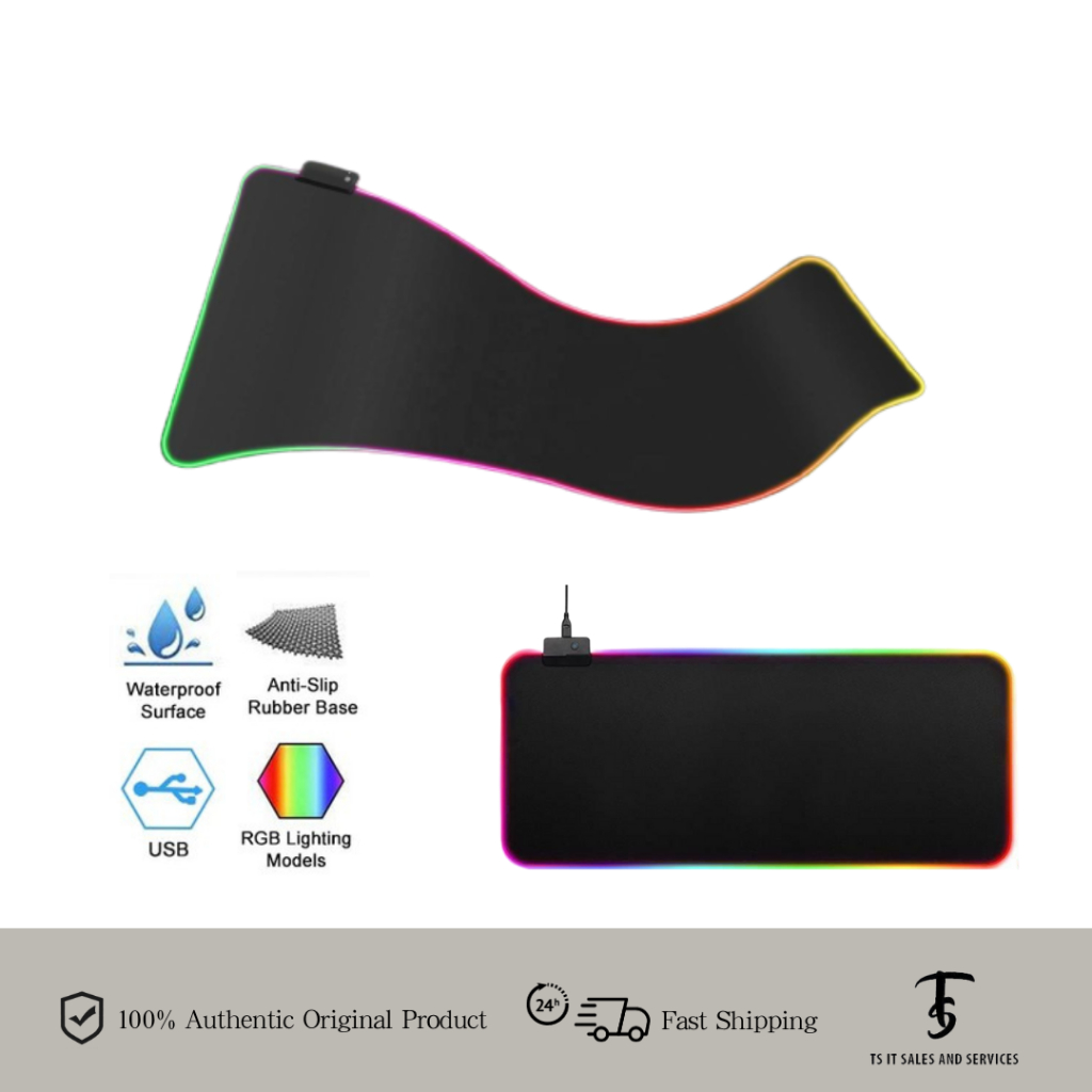 GMS-WT5 RGB แผ่นรองเมาส์สําหรับเล่นเกมไฟ LED สีสันสดใส / แผ่นรองเมาส์ / แผ่นรองเมาส์ / แผ่นรองเมาส์ 
