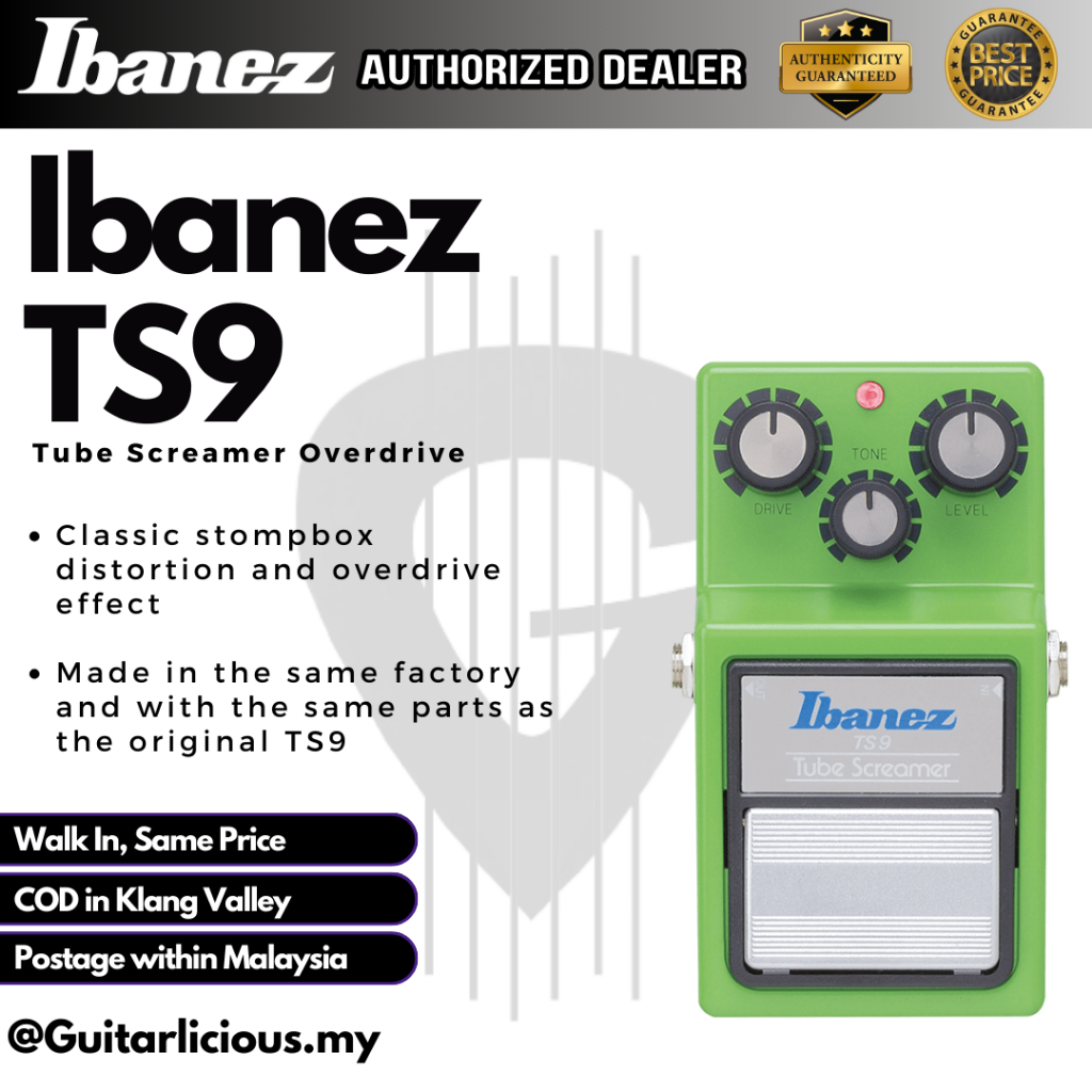 IBANEZ TS9 Tube Screamer Overdrive Effects Pedal ( TS-9 / TS 9 )