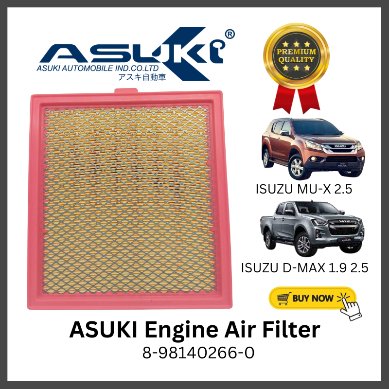 ASUKI ไส้กรองอากาศเครื่องยนต์ Isuzu D-MAX 1.9 2.5 MU-X 2.5 รถกระบะ TFR 2.5 3.0 FA-4071XX