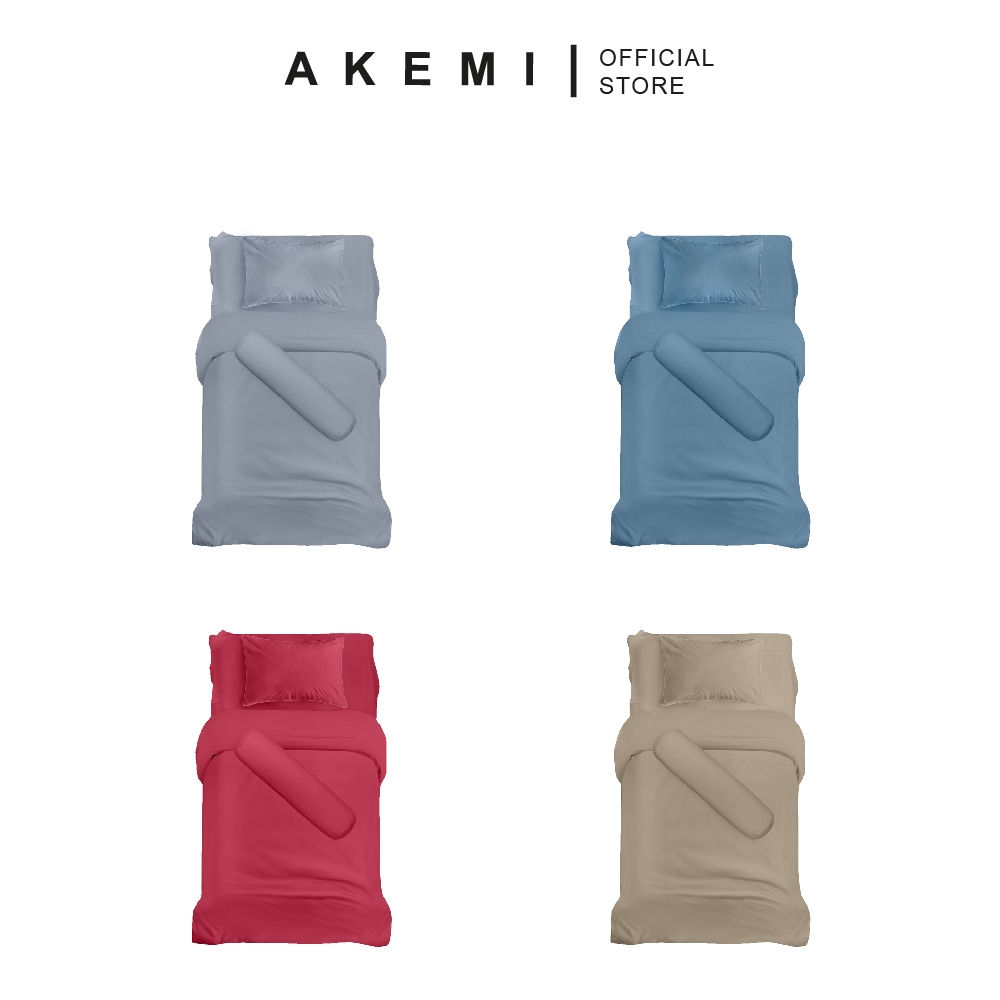 Mix &amp; Match AKEMI แผ่นผ้าฝ้าย เลือกสีได้ (1 ชิ้น) 750TC - Fitted Sheet