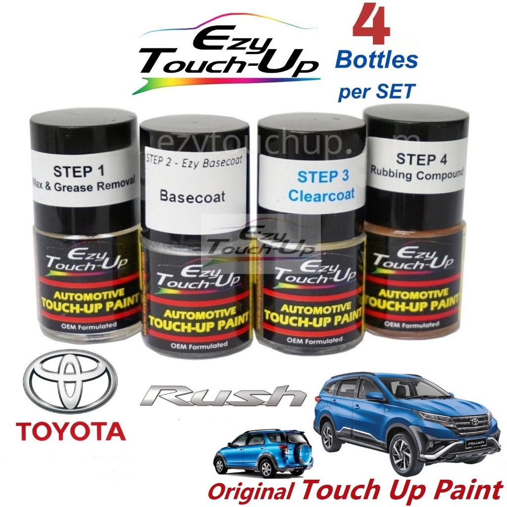 TOYOTA RUSH Touch Up Paint - EZY Touch Up Combo Set- Touch Up Paint- Scratch- Calar Kereta