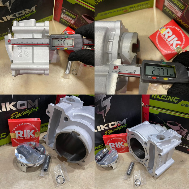 TAIKOM RACING LC135 68 มม. +BODY 4 มม. + SLIP 2 มม.เซรามิค RADIAT CUT BLOCK ชุด FORGEN SEM IDOME PIS