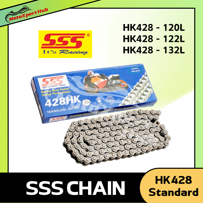 SSS HK428 โซ่มอเตอร์ไซค์ Rantai Motor 120 122 132
