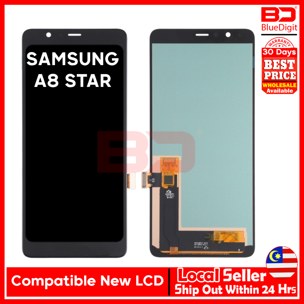 SAMSUNG A8 STAR SM G885 G885F G8850 G885Y LCD Touch Screen Digitizer เปลี่ยนจอแสดงผล