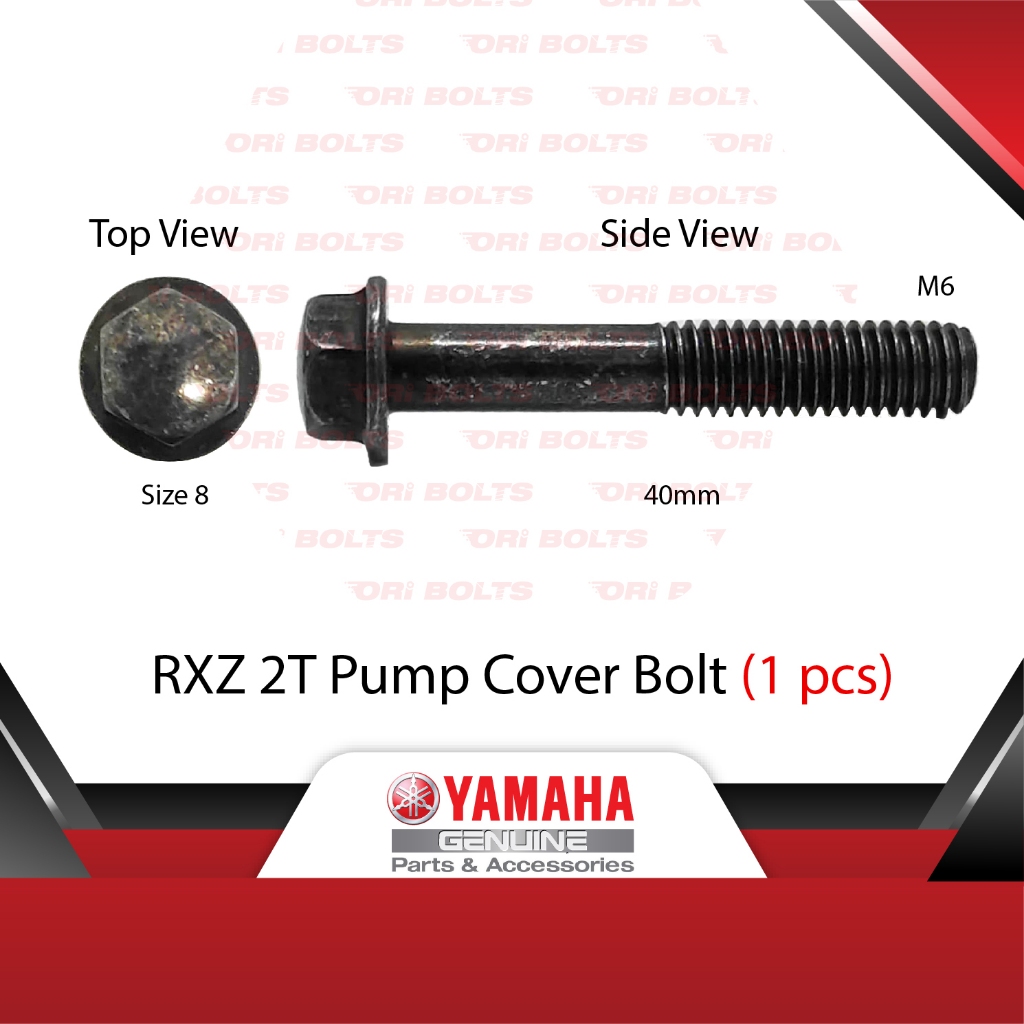 95027-06040 Yamaha RXZ (0810) 2T ฝาครอบปั๊ม Bolt ขนาด 8 Panjang 40mm