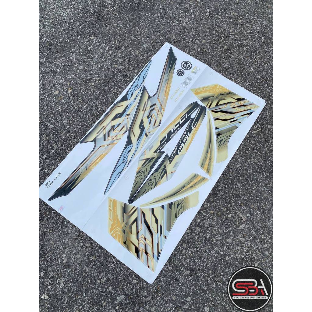 สติ๊กเกอร์ STRIPE BODY SET / COVERSET LC LC135 V2 V3 V4 V5 V6 V7 GOLD ROBOT NO 9 MORITAKA YAMAHA