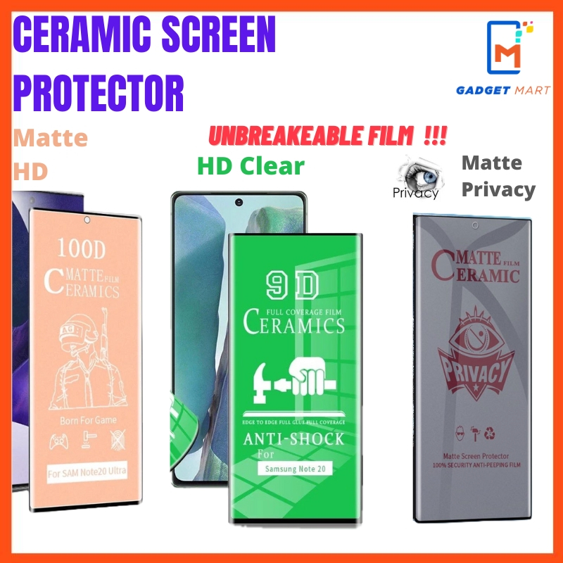Honor X9b X9a 90 70 50 5G Full Curve Clear Matte PRIVACY Ceramic Screen Protector