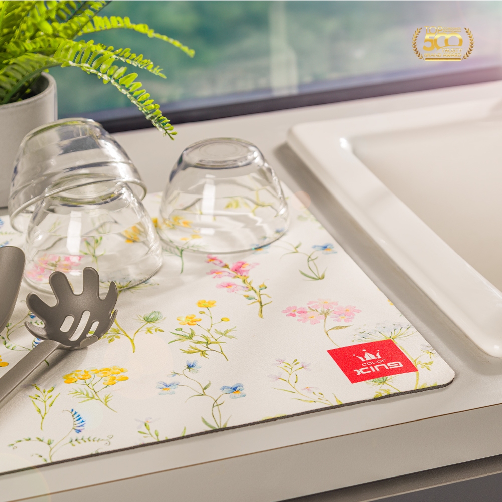 Color King Drying Mat/ Drying Mat/ Kitchen Table Mat/ Waterproof Mat/ Kitchen Placemat/พรม