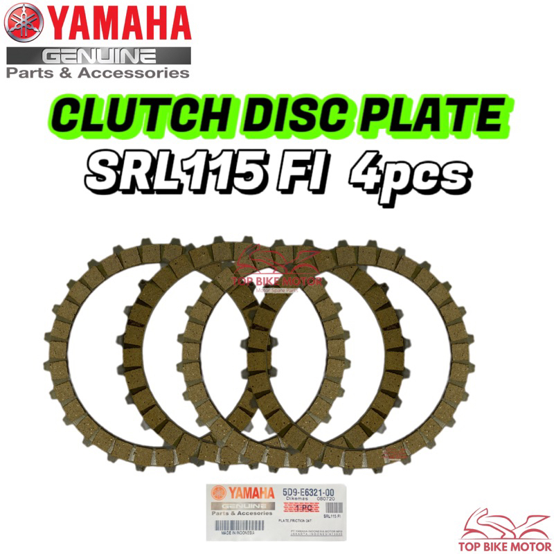 YAMAHA SRL115 FI CLUTCH PLATE SET CLUTCH DISK CLUTCH DISC SET KNUL CLUTCH (4 ชิ้น) 5D9-E6321-00