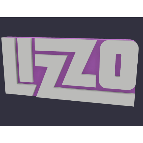 โลโก้ LIZZO 3D หรือแม่เหล็กติดตู้เย็น