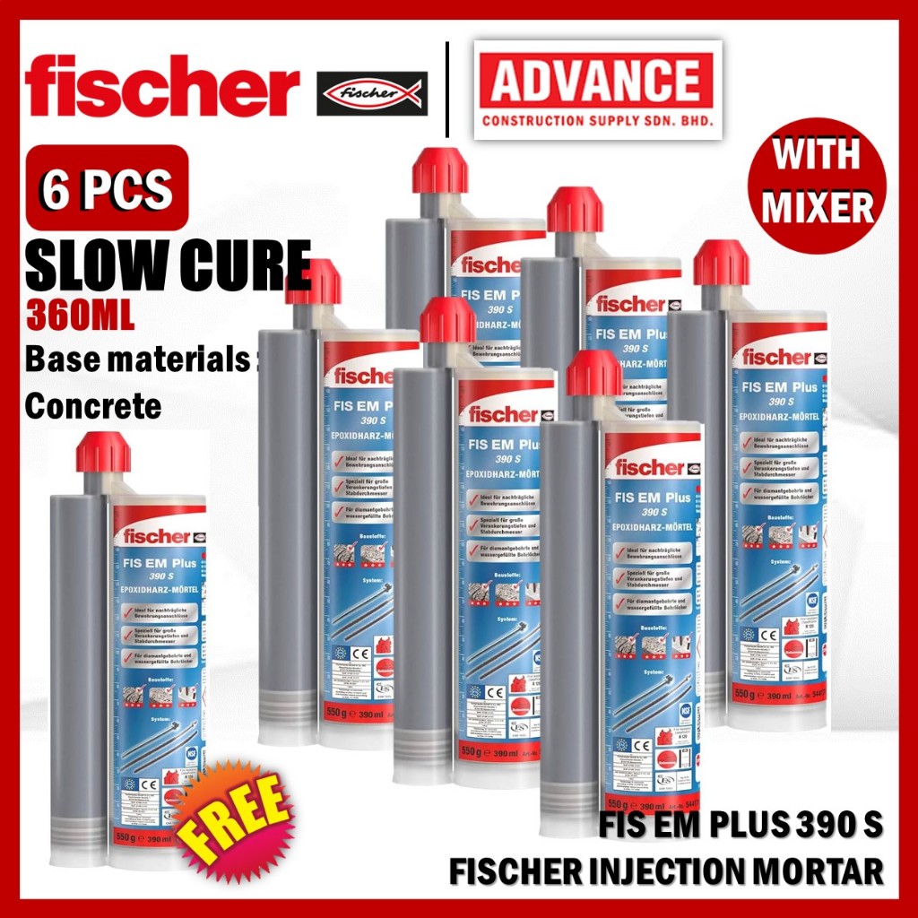 Fischer FIS EM Plus 390 S ครกฉีดน้ํา (เทียบเท่า HILTI RE-500 )