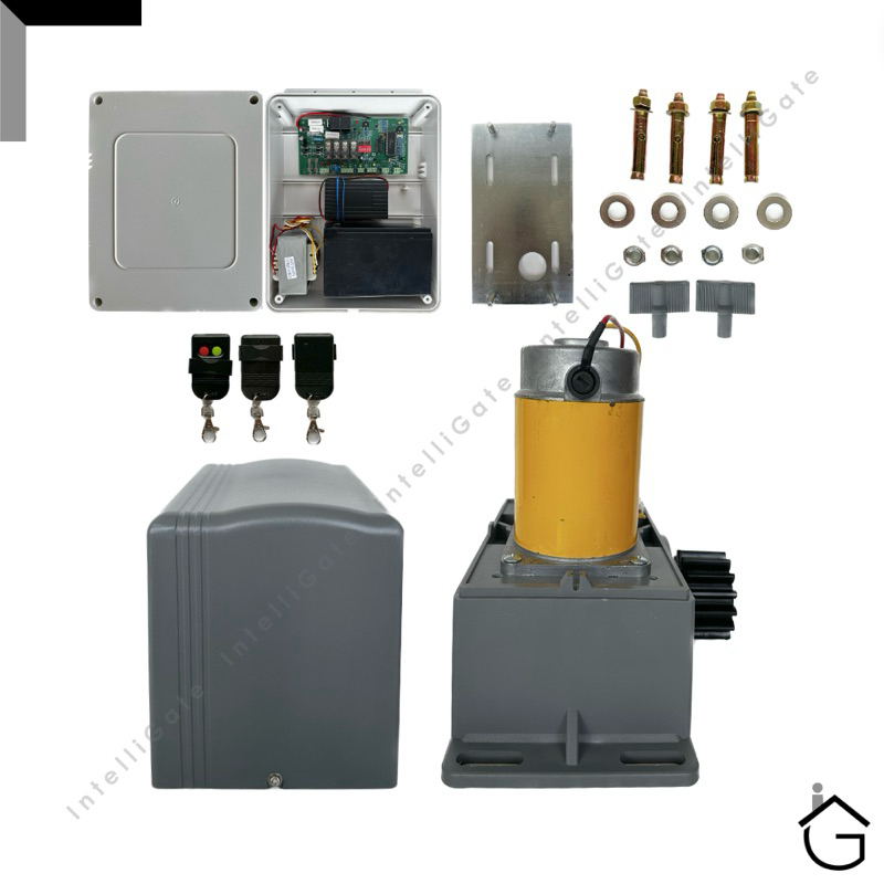 AUTOGATE E8 E1000 DC SLIDING MOTOR SYSTEM FULL SET / FULL SET WITH BATTERY (GEAR RACK NOT INCLUDED)