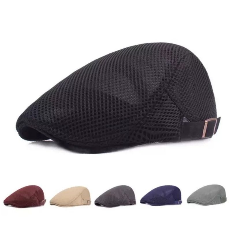 Rre Topi Pakcik ด้านข้างปรับขับรถ Baretta แบนหมวกสไตล์ Casual Honeycomb