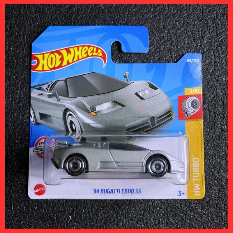 ล้อร้อน 94 Bugatti EB110 SS การ์ดสั้นสีเทา 2022 คอลเลกชัน HW Turbo Series Racing Super Car Bugati Eb