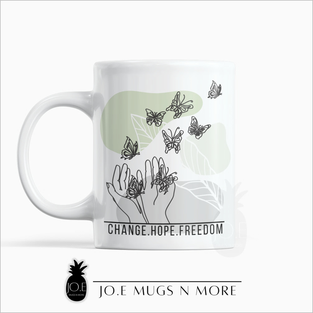 M199 JO.E CUSTOM NAME WOMEN – CHANGE HOPE FREEDOM 4 แก้วถ้วยส่วนบุคคล