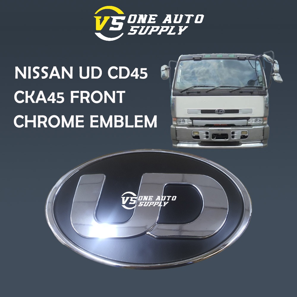 โลโก้ NISSAN UD CD45 CKA45 ด้านหน้า CHROME EMBLEM