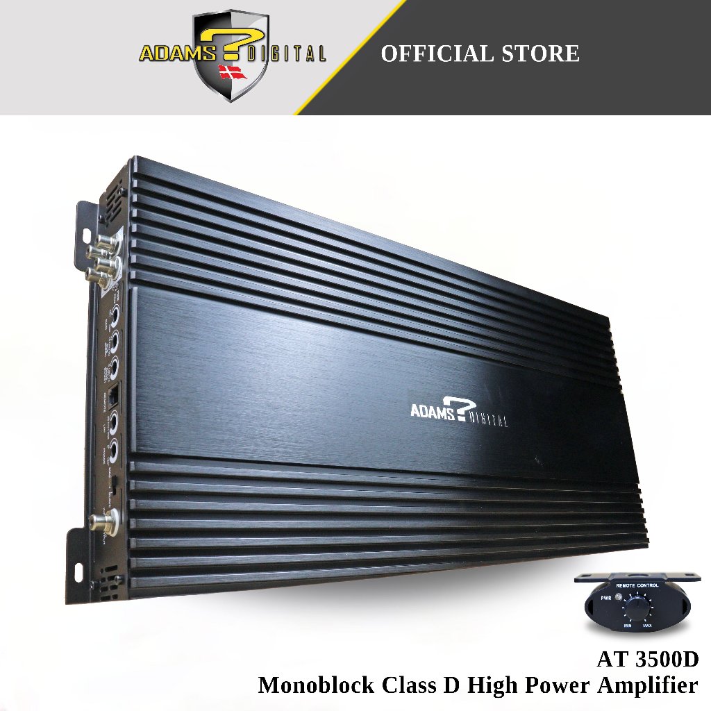 Adams Digital Monoblock Class D เครื่องเสียงรถยนต์ Ampilfier กําลังสูง 7000W Max AT3500D
