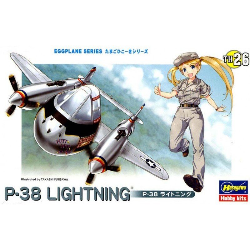 ชุดโมเดลซีรีส์ Hasegawa P-38 Lightning Eggplane 60136