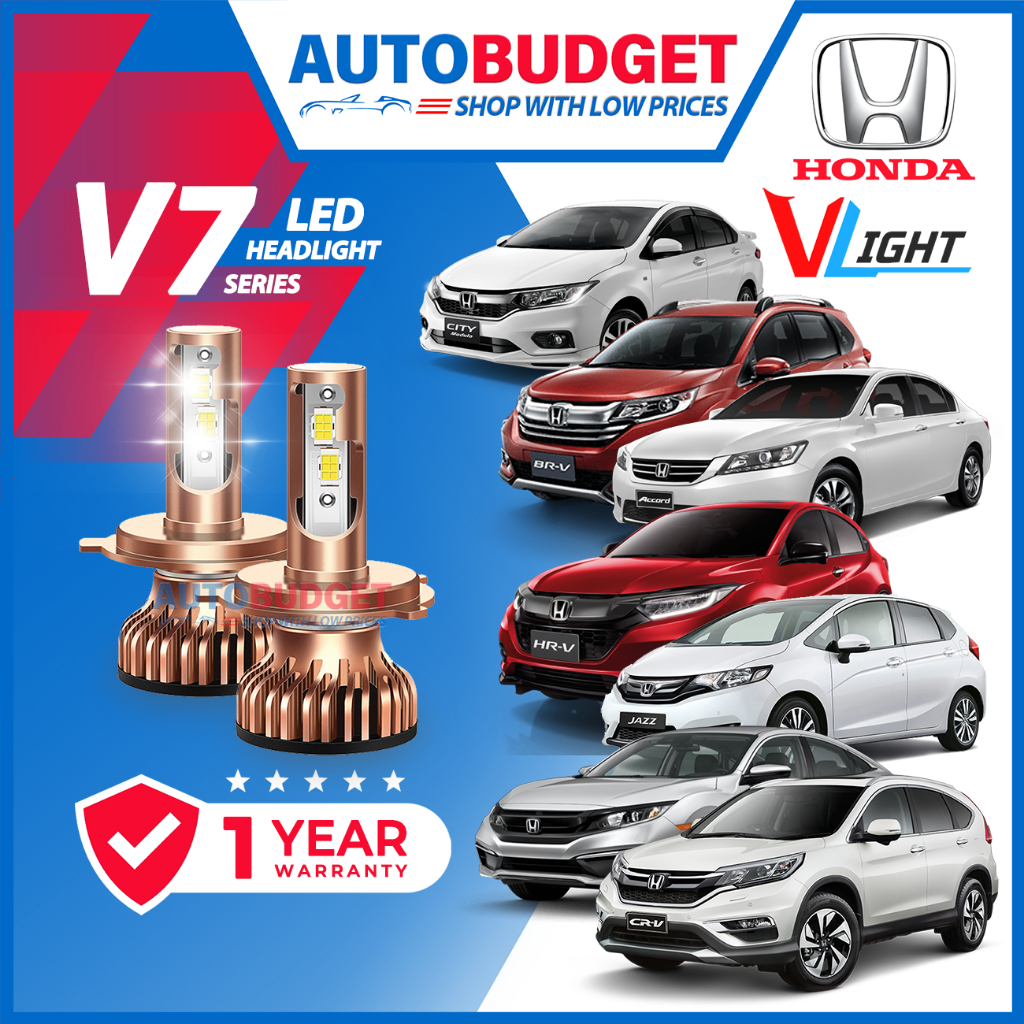 HONDA V7 VLight Premium LED ไฟหน้ารถ City Jazz Civic Accord H1 H4 H7 H11 Lampu LED Kereta 55W