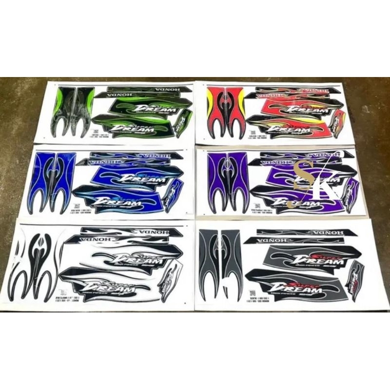 HONDA EX5 DREAM CUSTOM DESIGN API SPECIAL EDITION STRIPE BODY STICKER !!!