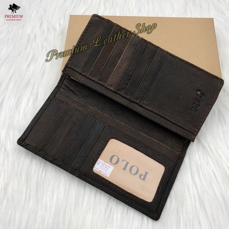Full Leather Men Wallet Long Wallet Cow Leather Wallet Dompet Panjang Lelaki - รูปที่ 2
