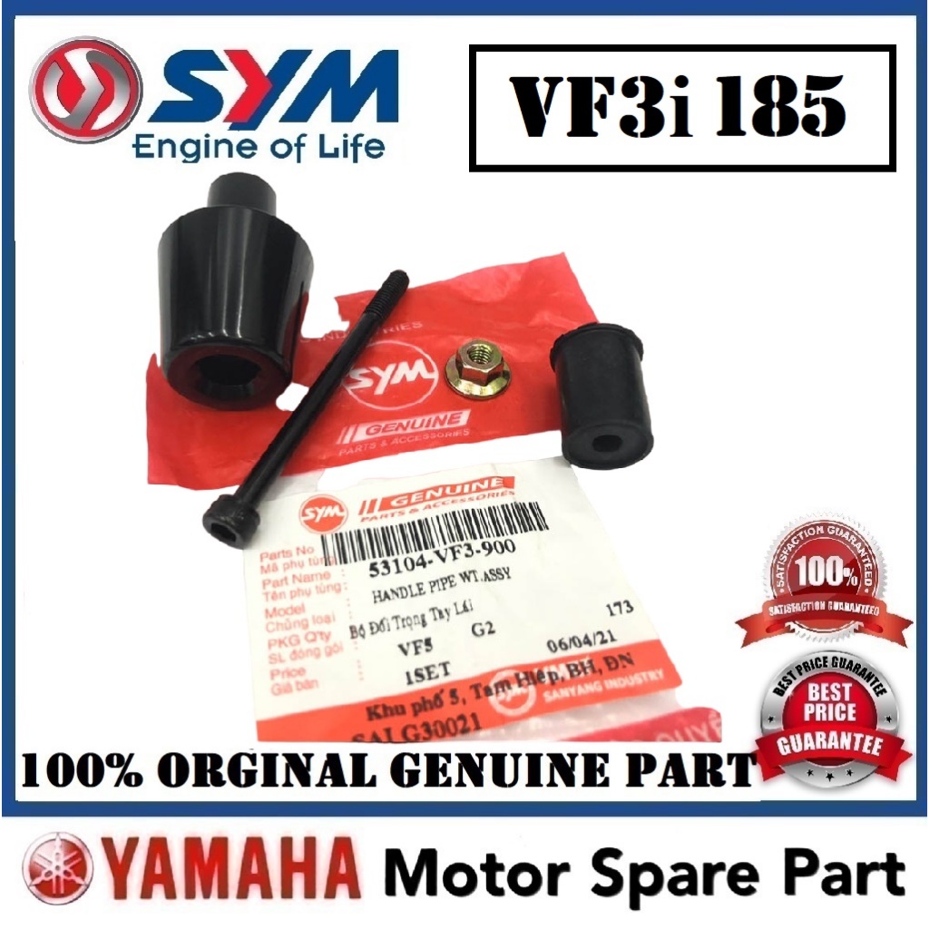 SYM VF3i END GRIP 0 53104-VF3-900 HANDLE BALANCER WEIGHT PIPE WT HANDLE BAR VF3-i VF3 i 185 LE / V3 