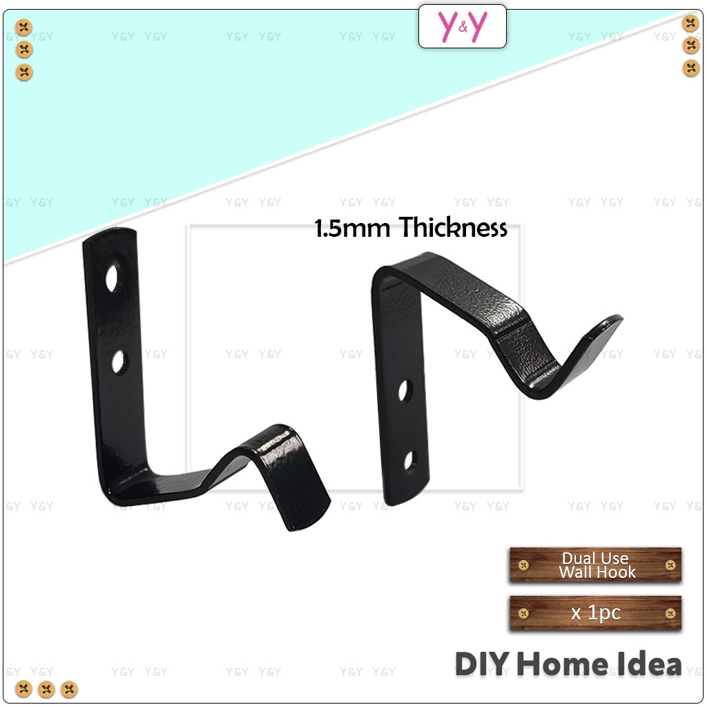 Y&y Eco Dual-Use Wall Hook / Wall Door Hook Wall Mount J Hook / Wall J Hanger / J Penganung / J Cang
