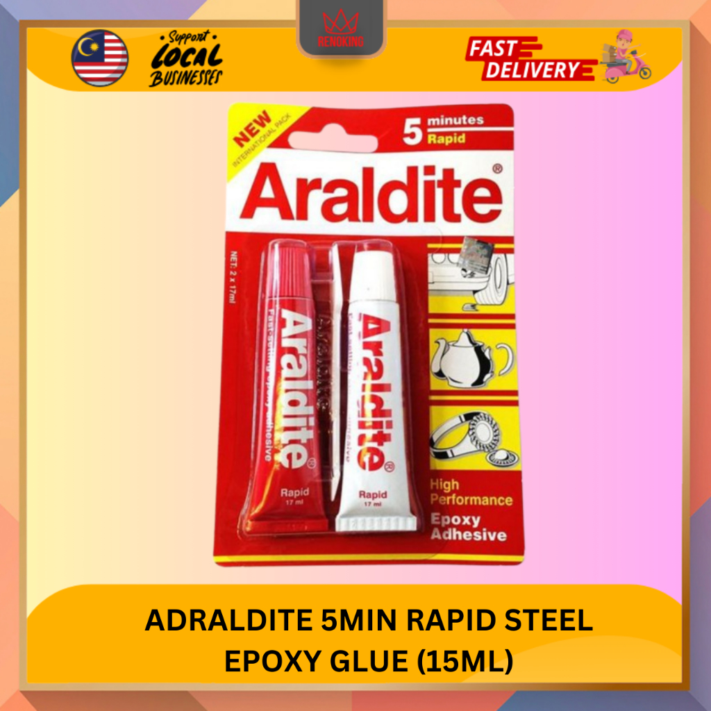 ADRALDITE 5MIN RAPID STEEL EPOXY GLUE (15ML)