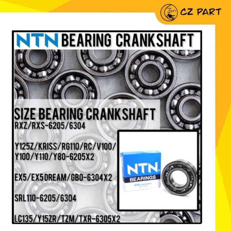BEARING CRANKSHAFT NTN ขนาด 6205/6304/6305/6322
