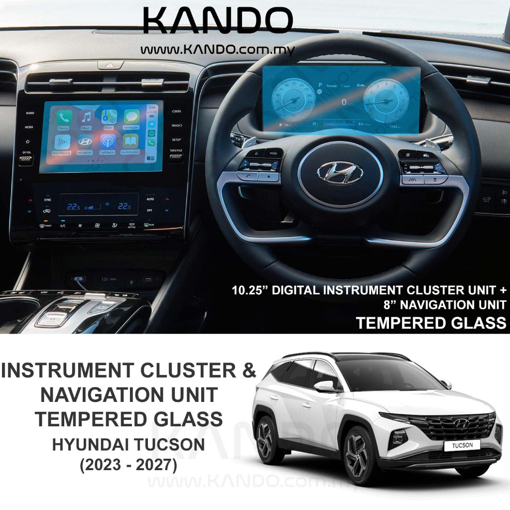 Hyundai Tucson กระจกนิรภัยป้องกัน Hyundai Tucson ป้องกันหน้าจอ Tucson หัวหน่วยแก้ว GPS Protector