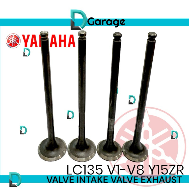 4PC YAMAHA LC135 V1 LC2 LC5S 135LC Y15 Y15ZR LC V1 - V7 ชุดวาล์ววาล์ววาล์วไอดีวาล์ว EXHAUST วาล์ว IN