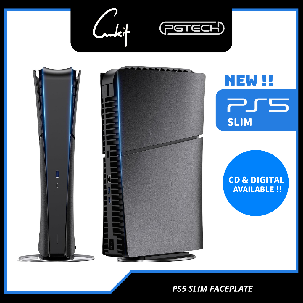 PGTECH PS5 Slim Faceplate Cover เปลี่ยนฝาครอบ PS5 Slim CD Version PS5 SLIM Digital Version