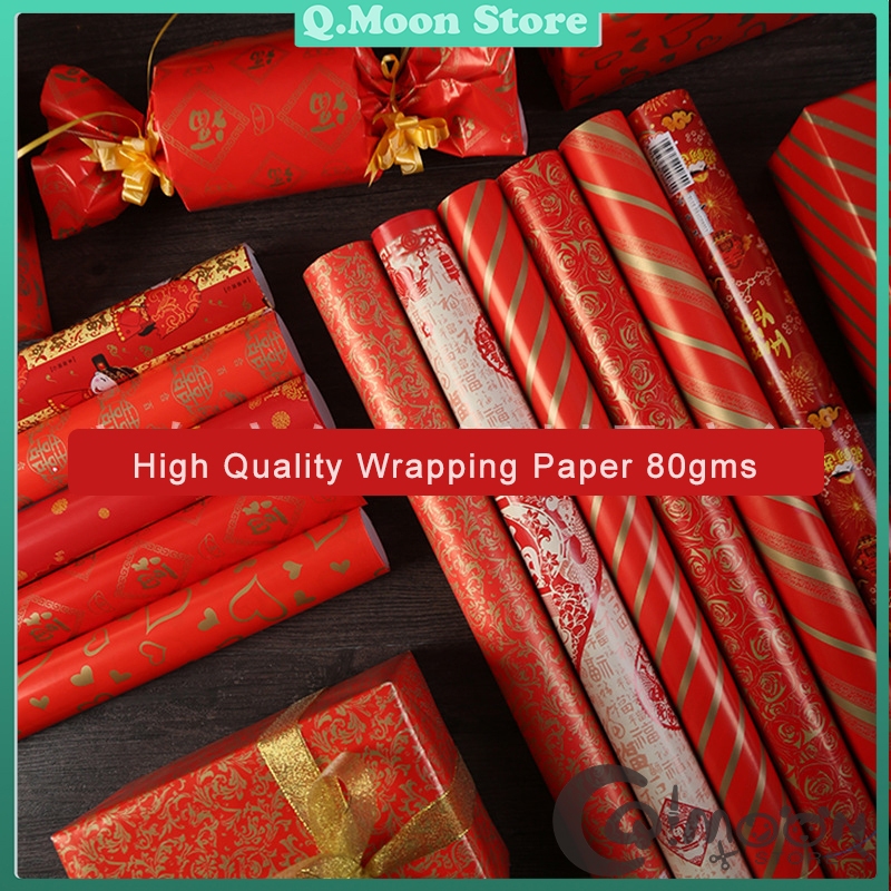 (Min order 5 ชิ้น)Q Moon Wrapping Paper Kertas Hadiah New Year Wedding Love Red Alexander Jun Yui Yu