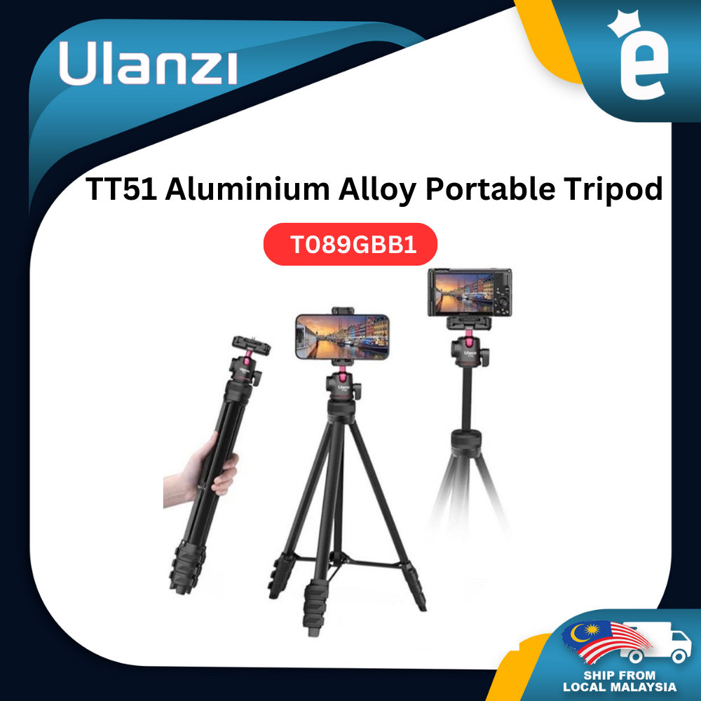 Ulanzi TT51 อลูมิเนียมอัลลอยด์ขาตั้งกล้องแบบพกพา T089GBB1 2 in 1 กล้องโทรศัพท์วิดีโอขาตั้งกล้อง Trav