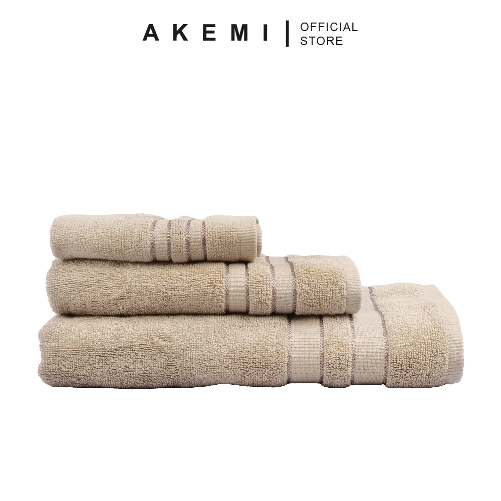 Akemi Essentials ผ้าขนหนู ผ้าฝ้าย ลายคลื่น Airloop (41 ซม. x 76 ซม.)