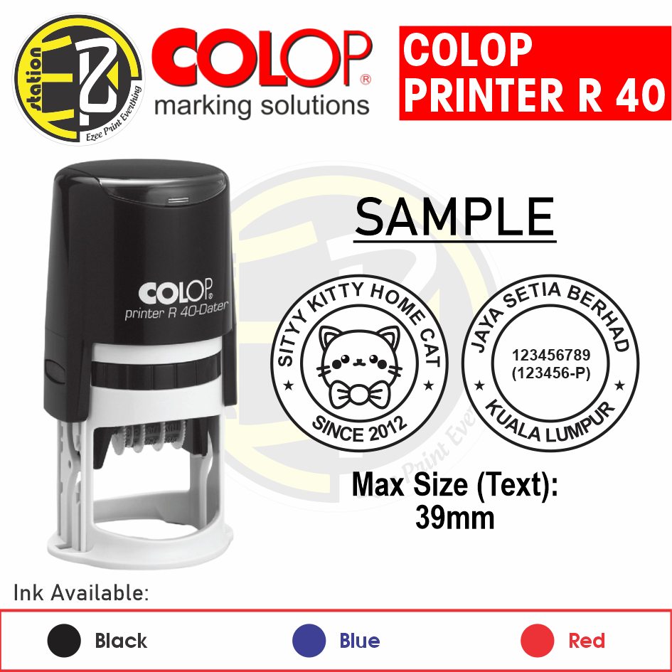 COLOP PRINTER R40 ประทับด้วยยางแบบกําหนดเอง