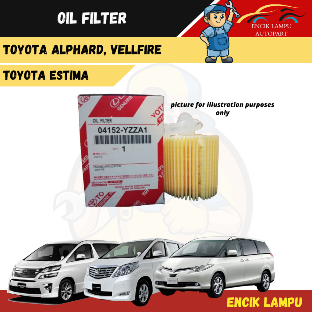 กรองน้ํามันเครื่อง Toyota Alphard Vellfire Estima 04152-31090 100% ใหม่คุณภาพสูง