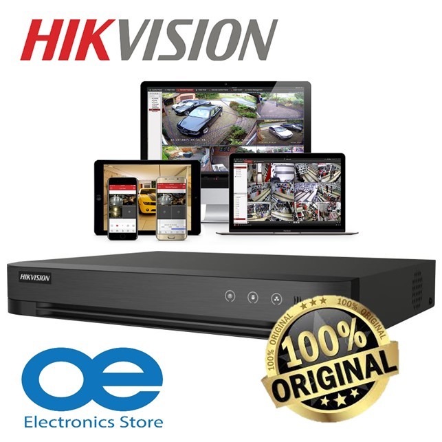 HIKVISION iDS-7208HUHI-M2/FA Analog 8CH 5MP H.265 1U 5 IN 1 Build IN 2 HDD Slot AcuSense Digital Vid