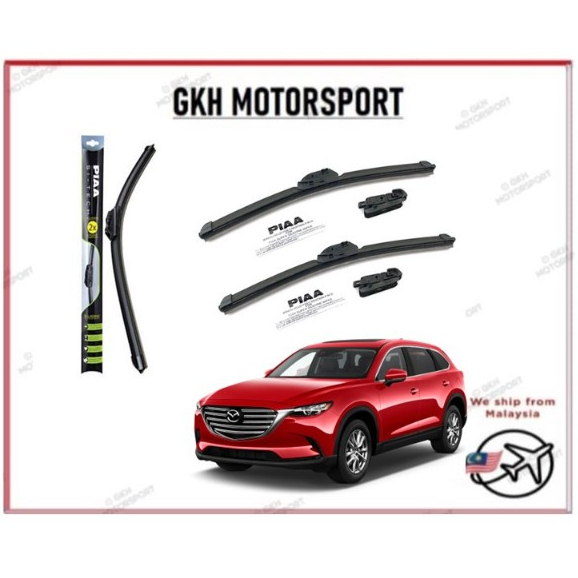 Mazda CX-9 CX9 2018 2020 2022 2024 PIAA SI Tech Soft Nano ใบปัดน้ําฝนซิลิโคน