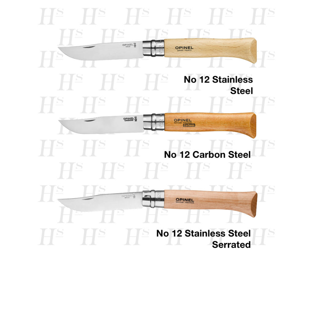 OPINEL No 12 มีดทําครัว มีดทําอาหาร มีดชีส ใช้ในครัวเรือน [CARBON / STAINLESS STEEL/SERRATED]