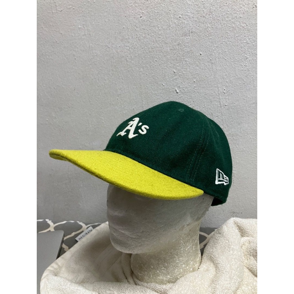 NE 9 Fifty Retro Crown Wool Oaklands Green, Yellow Cap (M/L)