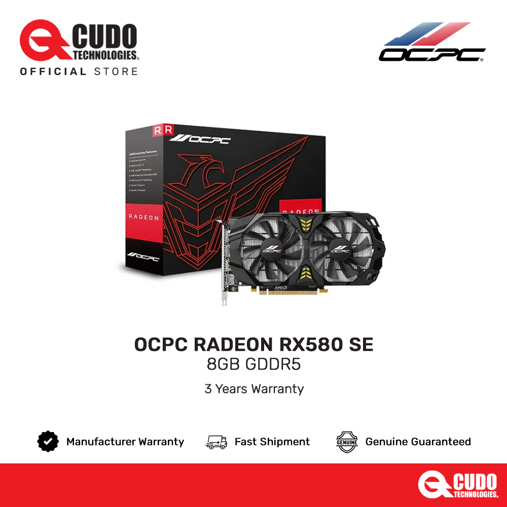 กราฟิกการ ์ ด OCPC AMD Radeon RX 580 8GB SE GDDR5 ( OCVARX580G8SE )