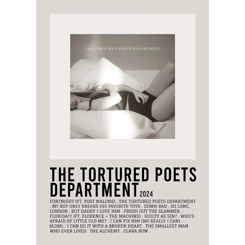 อัลบั้มปกโปสเตอร์ THE TORTURED POETS DEPARTMENT โดย Taylor Swift