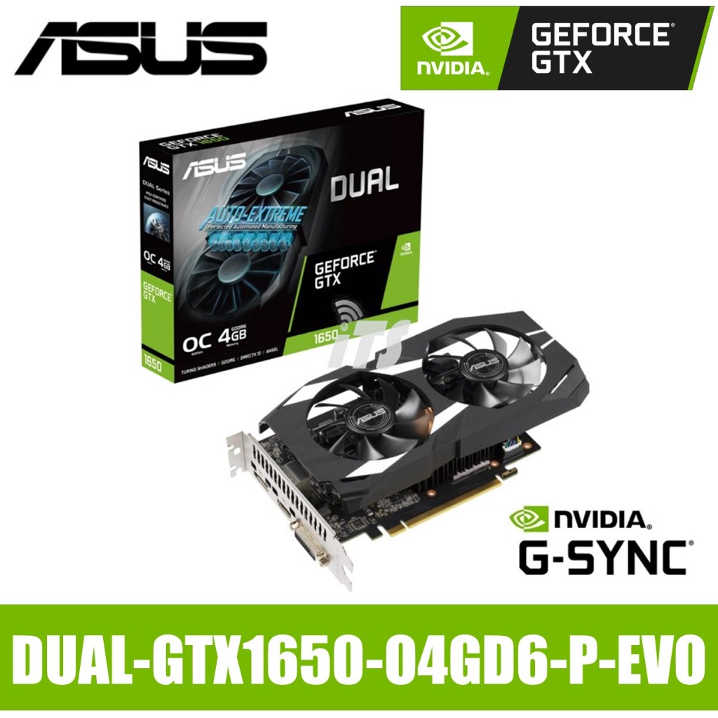 กราฟิกการ์ด ASUS Dual GeForce GTX 1650 V2 OC Edition 4GB GDDR6